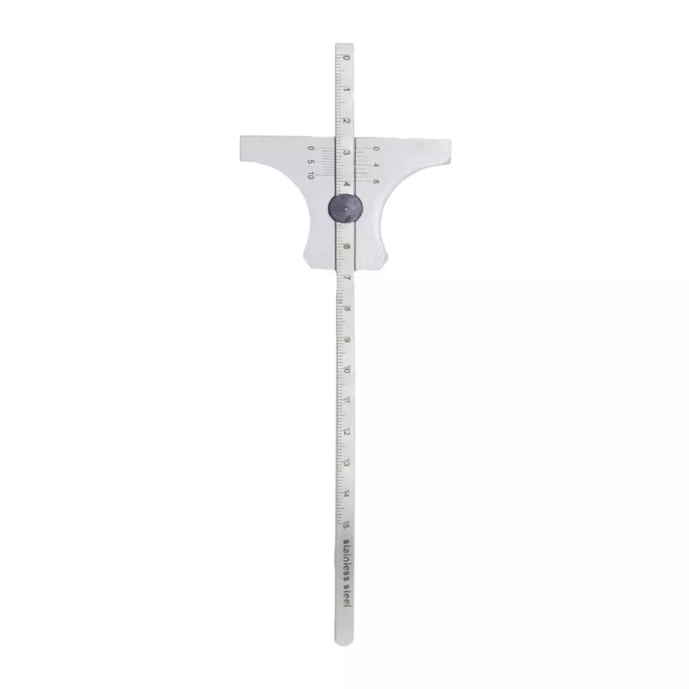 A.D INTERNATIONAL Multipurpose Vernier Type Depth Gauge Stainless Steel Body White Finish Size 6 inch (150 mm), N1-CGBL-NMIM (Pack of 3)