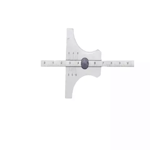 A.D INTERNATIONAL Multipurpose Vernier Type Depth Gauge Stainless Steel Body White Finish Size 6 inch (150 mm), N1-CGBL-NMIM (Pack of 3)