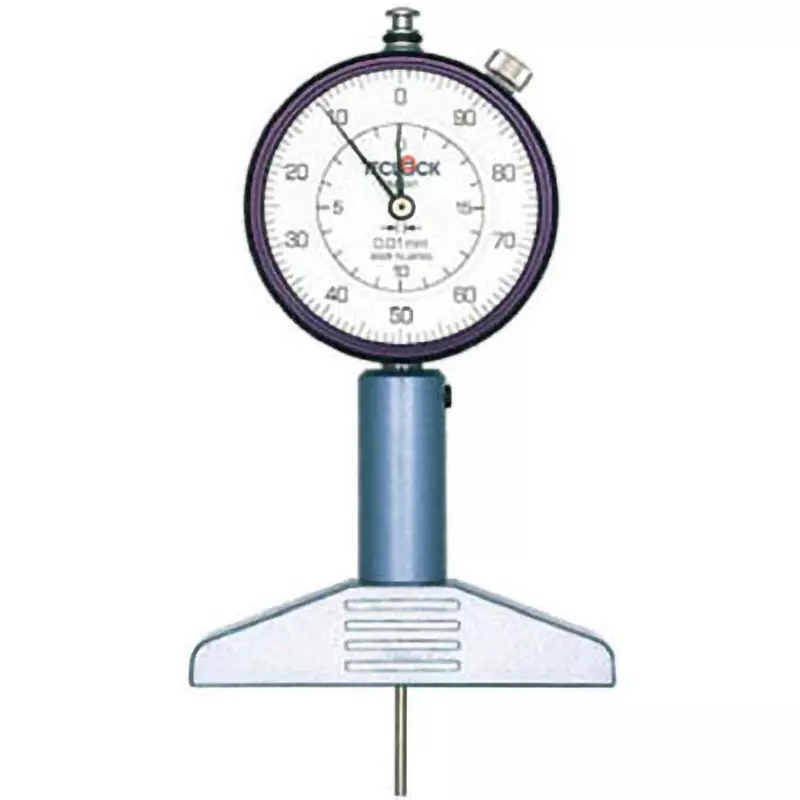 Teclock Dial Depth Gauge 20 mm Measuring Ranges 0.01 mm Minimum Reading 2.2 or less N Measuring Force, DM-221