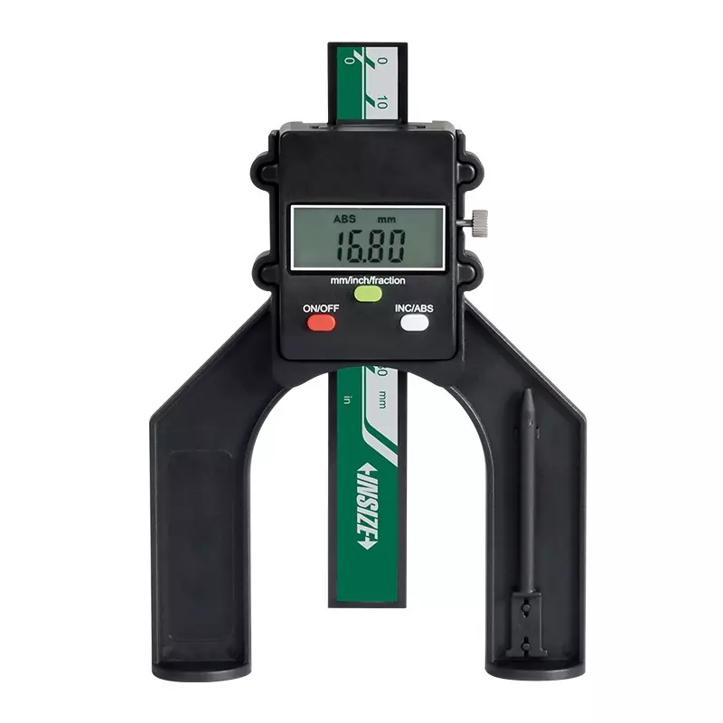 INSIZE Plastic Digital Depth Gauge 0-70 mm/0-2.75 inch Height, 0-50 mm/0-2 inch Depth Range and 0.05 mm/0.002 inch Resolution, 1152-70