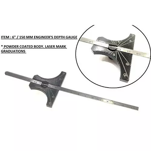 Assorts Depth Gauge Stainless Steel 150 mm (6 Inch)