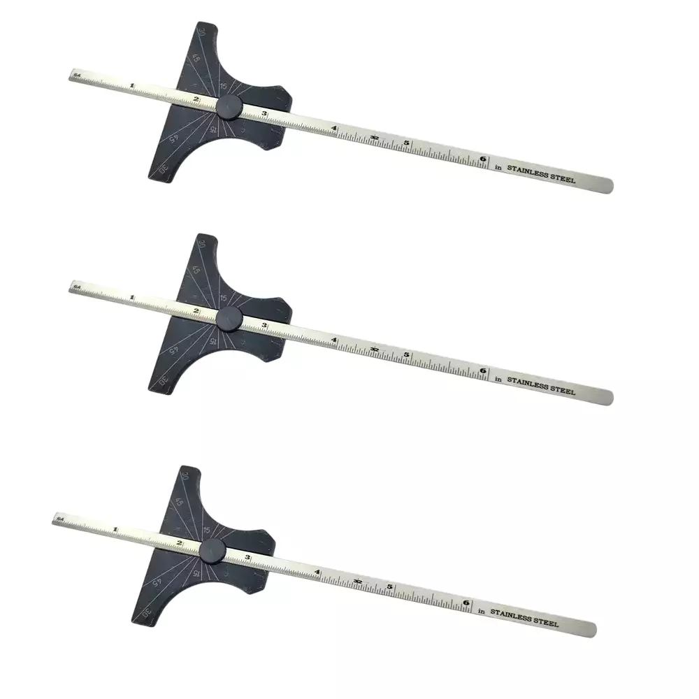 Buyohlic International Depth Engineering Gauge Size 6 inch (150 mm) Metric & Imperial Standard, WG-N8E0-2KD5 (Pack of 3)
