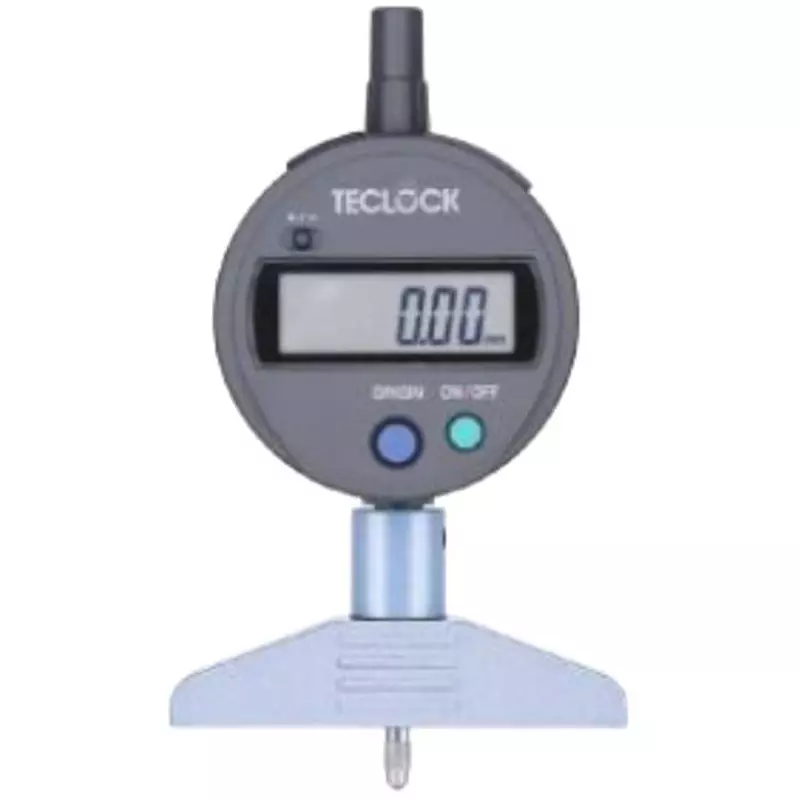 Teclock Digital Depth Gauge 12 mm Measuring Ranges 0.01 mm Minimum Reading 5.2 mm Hole Diameter, DMD-213S2