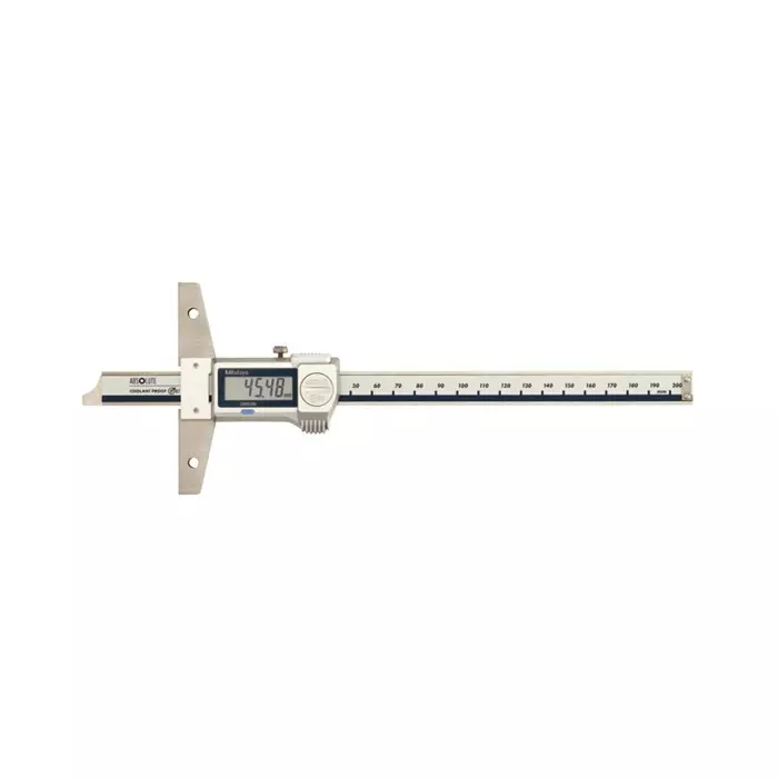 Mitutoyo ABSOLUTE Digimatic Depth Gage 0-200 mm Range ±0.02 mm Accuracy, 571-252-20