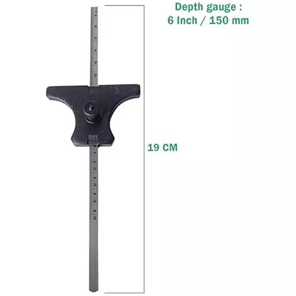 Aastha Tools Depth Gauge Stainless Steel 6 Inch (150 mm)