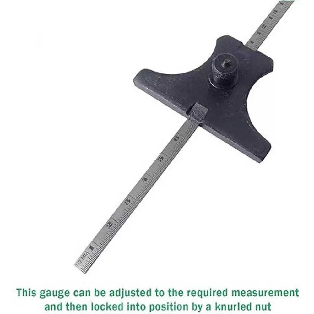 Aastha Tools Depth Gauge Stainless Steel 6 Inch (150 mm)