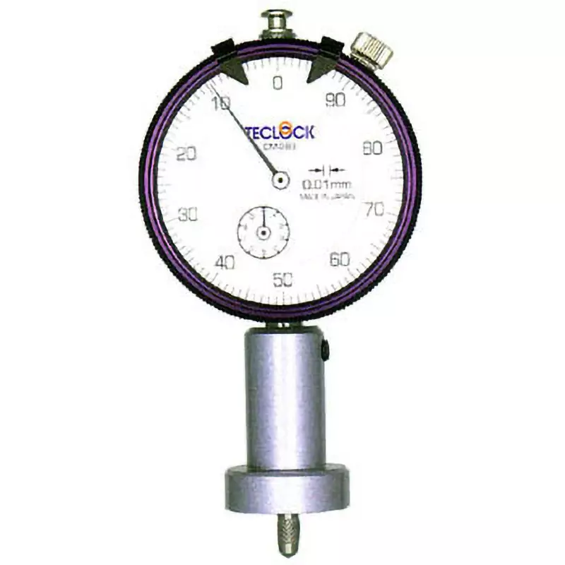 Teclock Dial Depth Gauge Dial depth gauge (round base type) with a circular base. 10 mm Measuring Ranges, DM-283