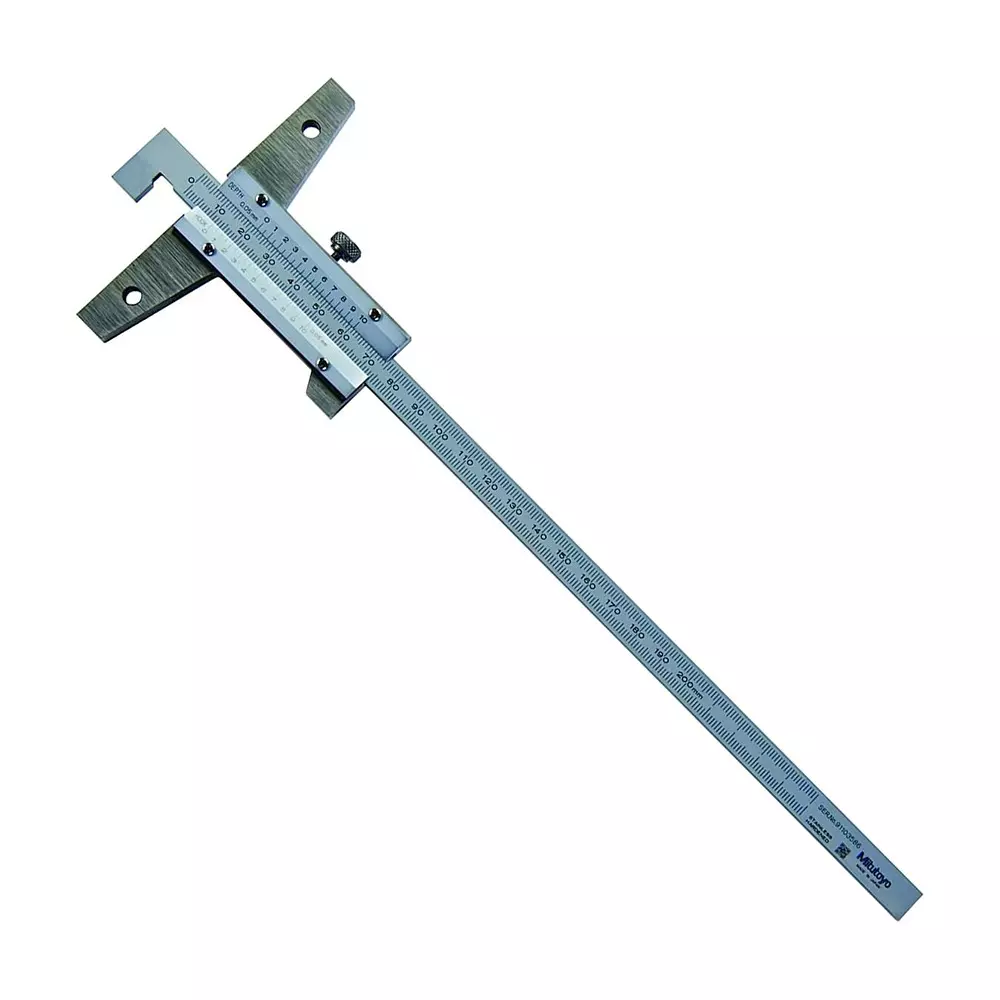 Mitutoyo Vernier Depth Gage 0-200 mm Measurement Range, 527-402