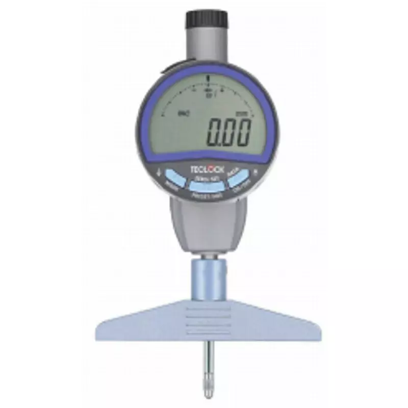 Teclock Digital Depth Gauge 25.4 mm Measuring Ranges 0.01 mm Minimum Reading 5.2 mm Hole Diameter, DMD-241A