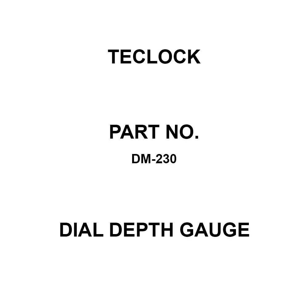 Teclock Dial Depth Gauge 30 mm Measuring Ranges 0.01 mm Minimum Reading 2.5 or less N Measuring Force, DM-230