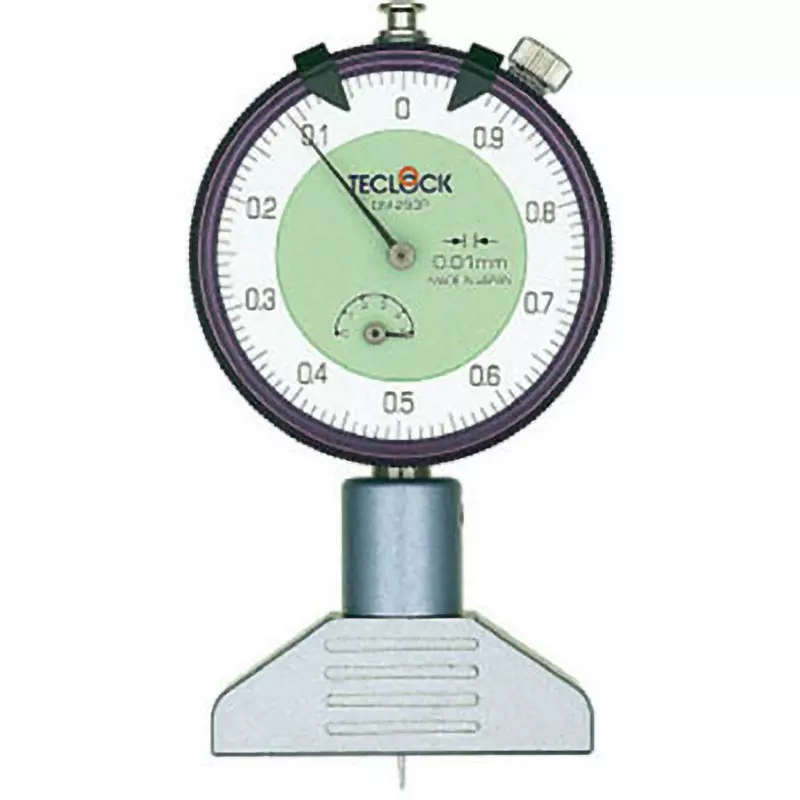 Teclock Dial Depth Gauge 5 mm Measuring Ranges 0.01 mm Minimum Reading 1.4 or less N Measuring Force, DM-250P