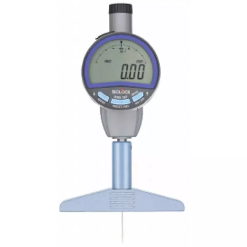 Teclock Digital Depth Gauge 25.4 mm Measuring Ranges 0.01 mm Minimum Reading 2.5 mm Hole Diameter, DMD-240A