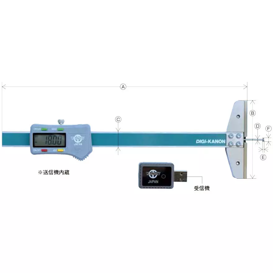 Kanon Depth Gauge 80 Dimension B (φmm) 245.0 Dimension a (φmm) 16 mm Dimension C, E-RD15FW