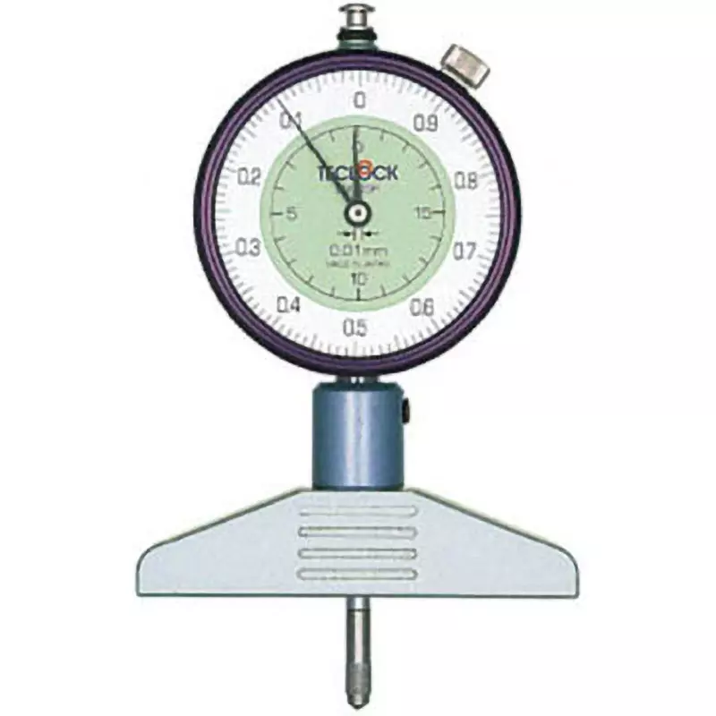 Teclock Dial Depth Gauge 20 mm Measuring Ranges 0.01 mm Minimum Reading 2.2 or less N Measuring Force, DM-223P
