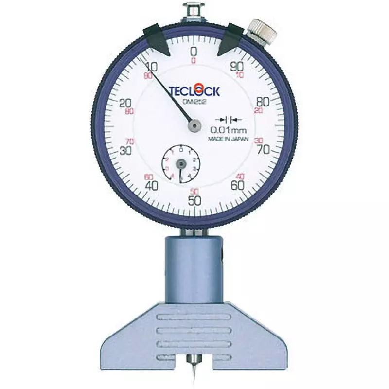 Teclock Dial Depth Gauge concave 5 mm convex 4 mm Measuring Ranges 0.01 mm Minimum Reading, DM-252