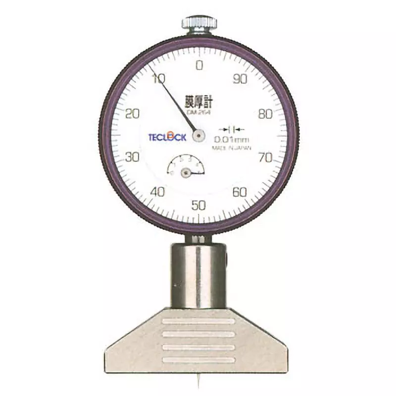 Teclock Dial Depth Gauge Handy small base 5 mm Measuring Ranges 0.01 mm Minimum Reading, DM-264