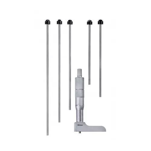Mitutoyo Depth Micrometer 129 Series 0 - 6 inch (0 - 150 mm) Range, 129-332