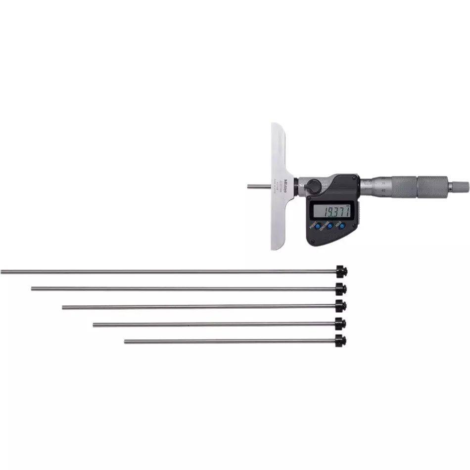 Mitutoyo Spare Rod-Type Depth Micrometer U-WAVE Transmitter Set (IP67, Bluetooth Type) 0 - 150 mm, DMC100-150MX+02AZF310+264-626 (1 Kit)
