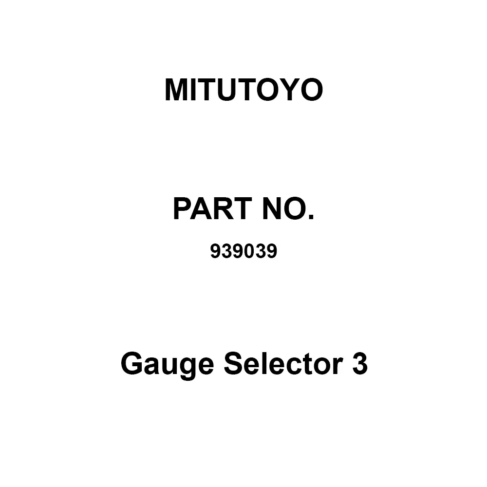 Mitutoyo Gauge Selector 3 Correspondence 1 m Cable Length, 939039