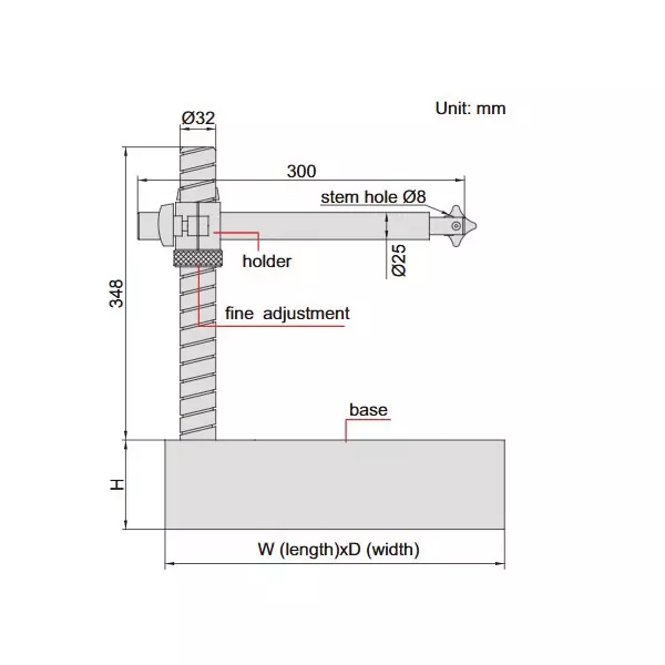 insize-granite-dial-indicator-stand-with-1-mm-fine-adjustment-8-mm-holding-stem-and-250-mm-vertical-travel-6867-400