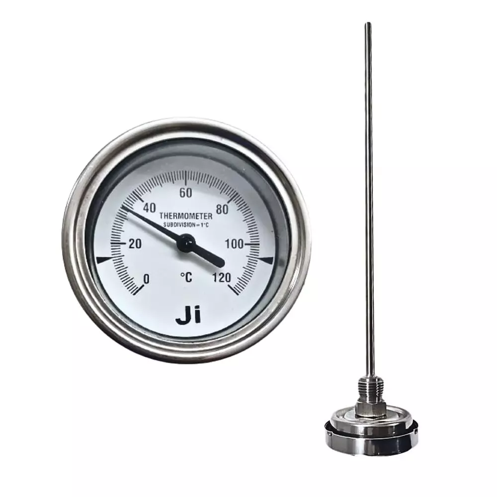 Japsin Instrumentation Bimetal Dial Thermometer Temperature Gauge 0 to 120°C Range 63 mm (2½ Inch) Dial Size, JIPL-BMT-63MM-5