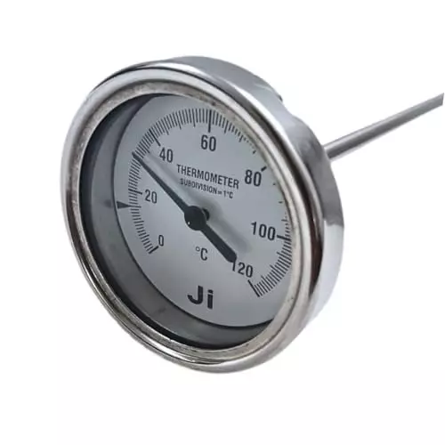 Japsin Instrumentation Bimetal Dial Thermometer Temperature Gauge 0 to 120°C Range 63 mm (2½ Inch) Dial Size, JIPL-BMT-63MM-5