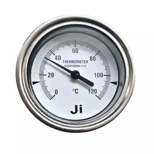 Japsin Instrumentation Bimetal Dial Thermometer Temperature Gauge 0 to 120°C Range 63 mm (2½ Inch) Dial Size, JIPL-BMT-63MM-5