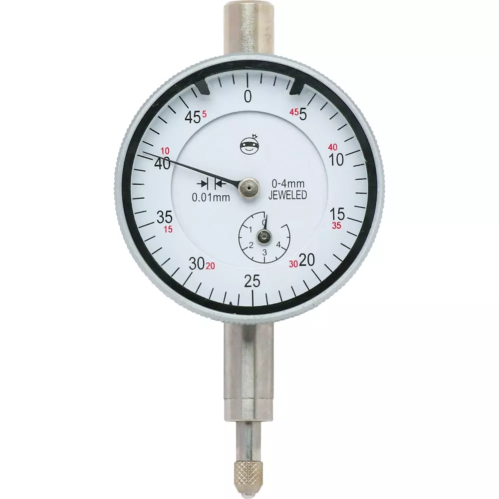 Monotaro Small Dial Gauge Flat Plate 0 To 4 mm Measuring Range, 26276015