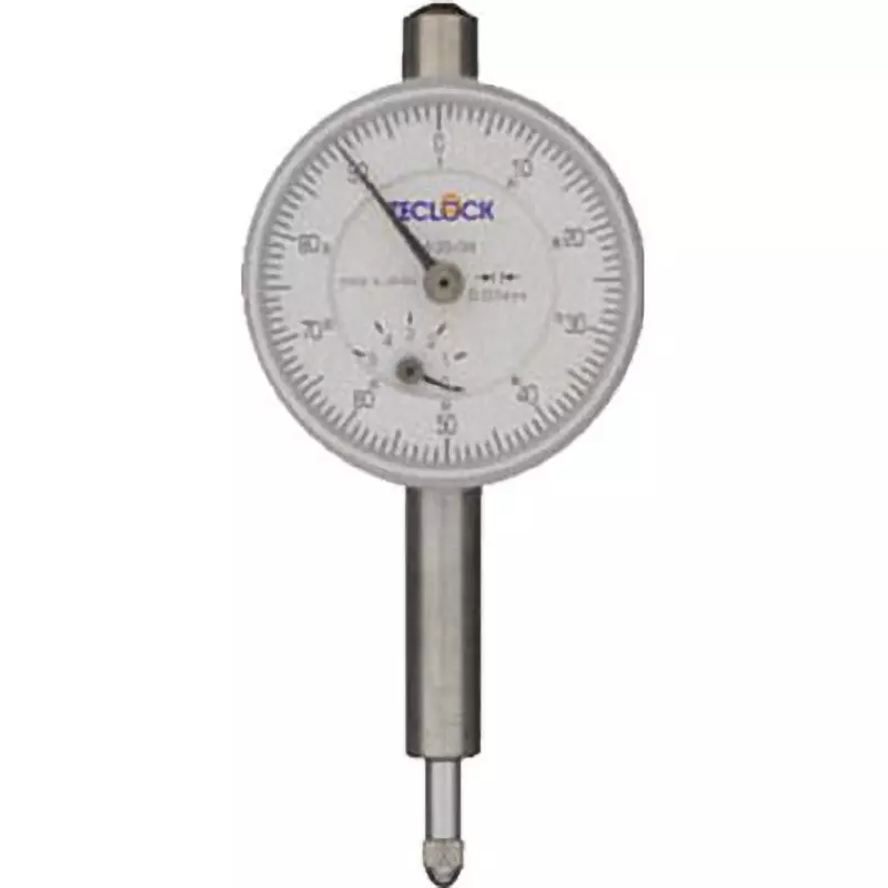 Teclock Small Dial Gauge 5 mm Measuring Ranges 0.01 mm Minimum Reading 1.3 or less N Measuring Force, TM-35-04