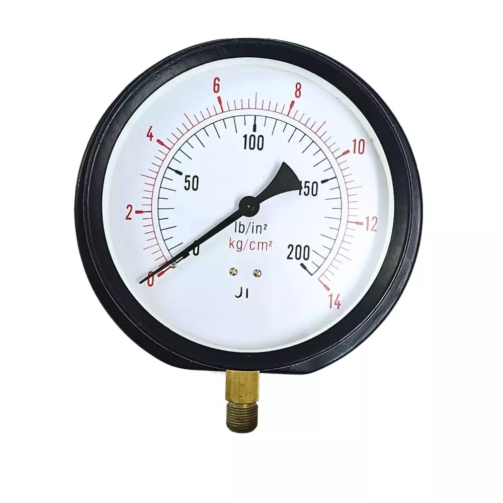 Japsin Instrumentation Commercial Pressure Gauge 0 to 14 Kg/cm² Range 150 mm (6 inch) Dial Size, JIPL-CPG-150MM-B6