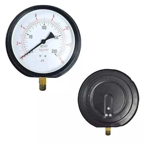Japsin Instrumentation Commercial Pressure Gauge 0 to 14 Kg/cm² Range 150 mm (6 inch) Dial Size, JIPL-CPG-150MM-B6