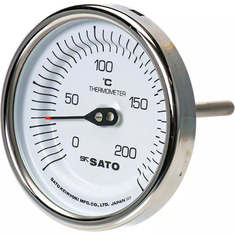 SATO KEIRYOKI Bimetal Thermometer 0 to 200 ℃ Measuring Range, BM-T-90S 0:200℃ 50L(2010-70)