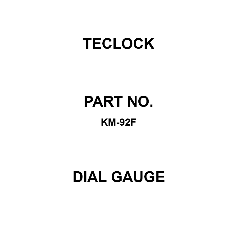 Teclock Dial Gauge 10 mm Measuring Ranges 0.1 mm Minimum Reading 1.4 or less N Measuring Force, KM-92F