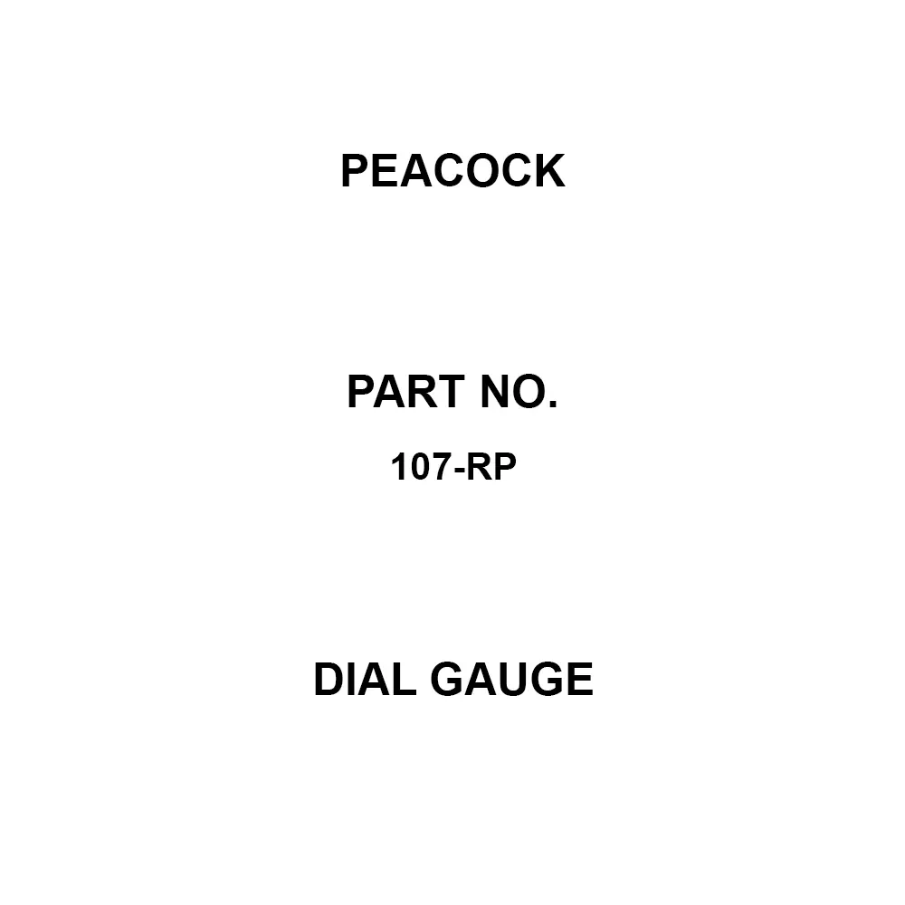 Peacock Dial Gauge, 107-RP