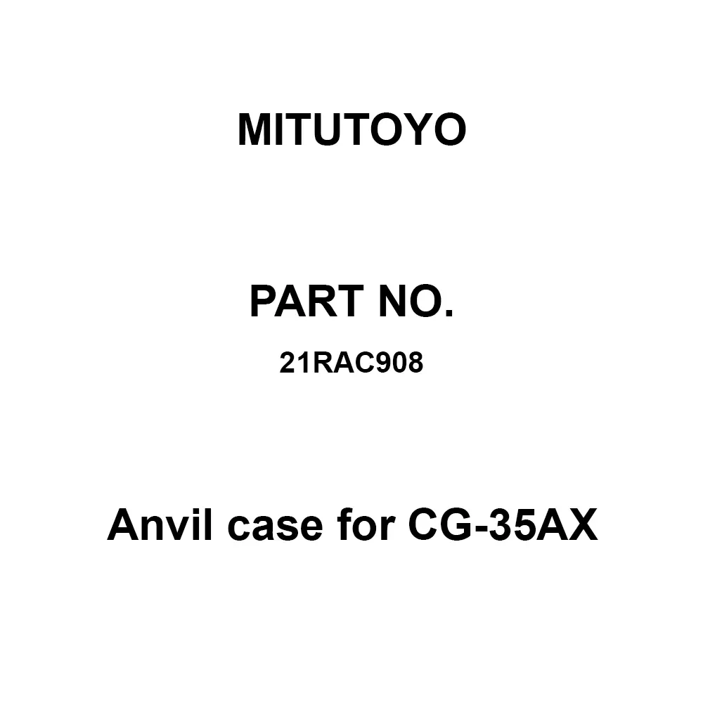 Mitutoyo Anvil Case For CG-35AX for 511-701, 511-711, 511-721, 21RAC908
