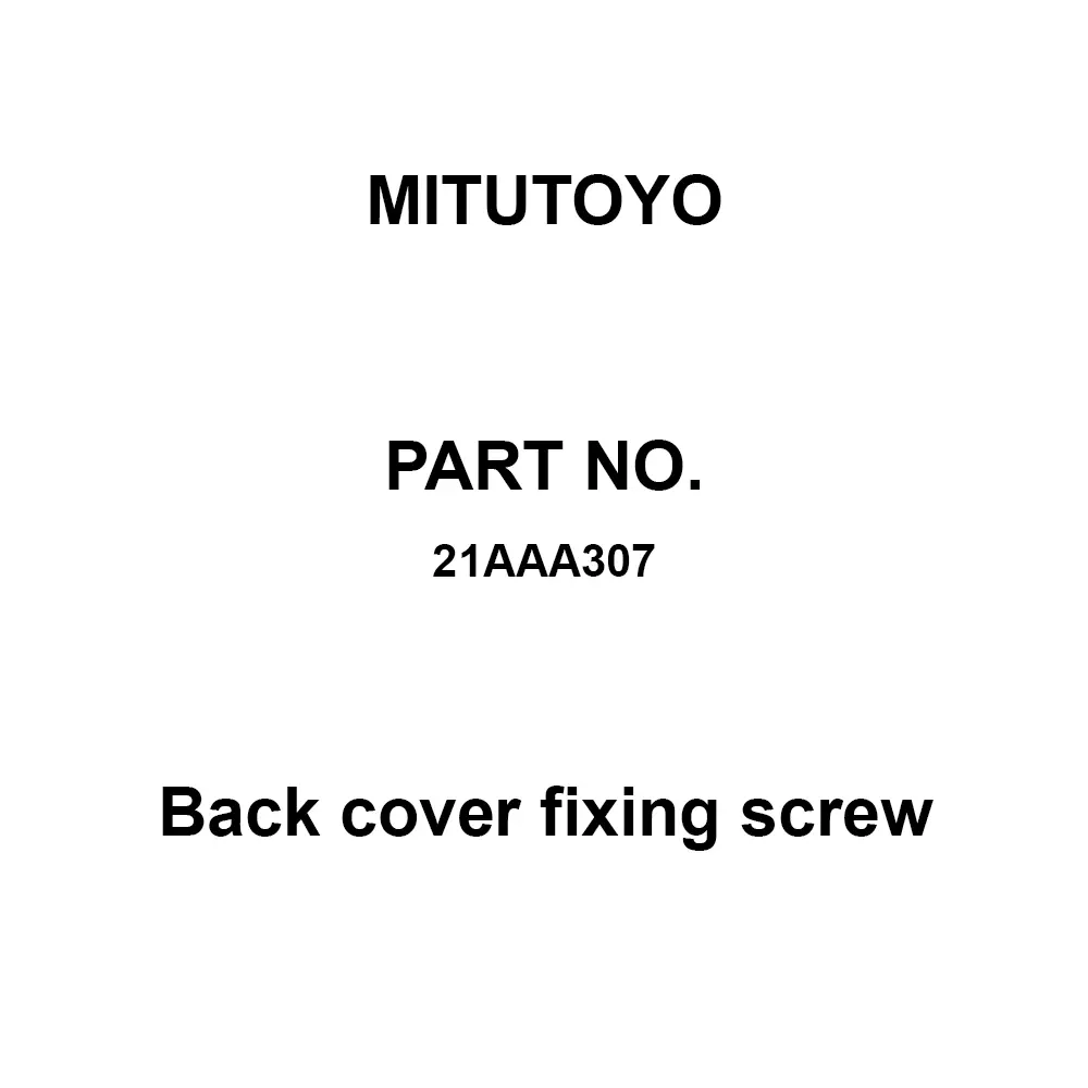 Mitutoyo Back Cover Fixing Screw Correspondence, 21AAA307