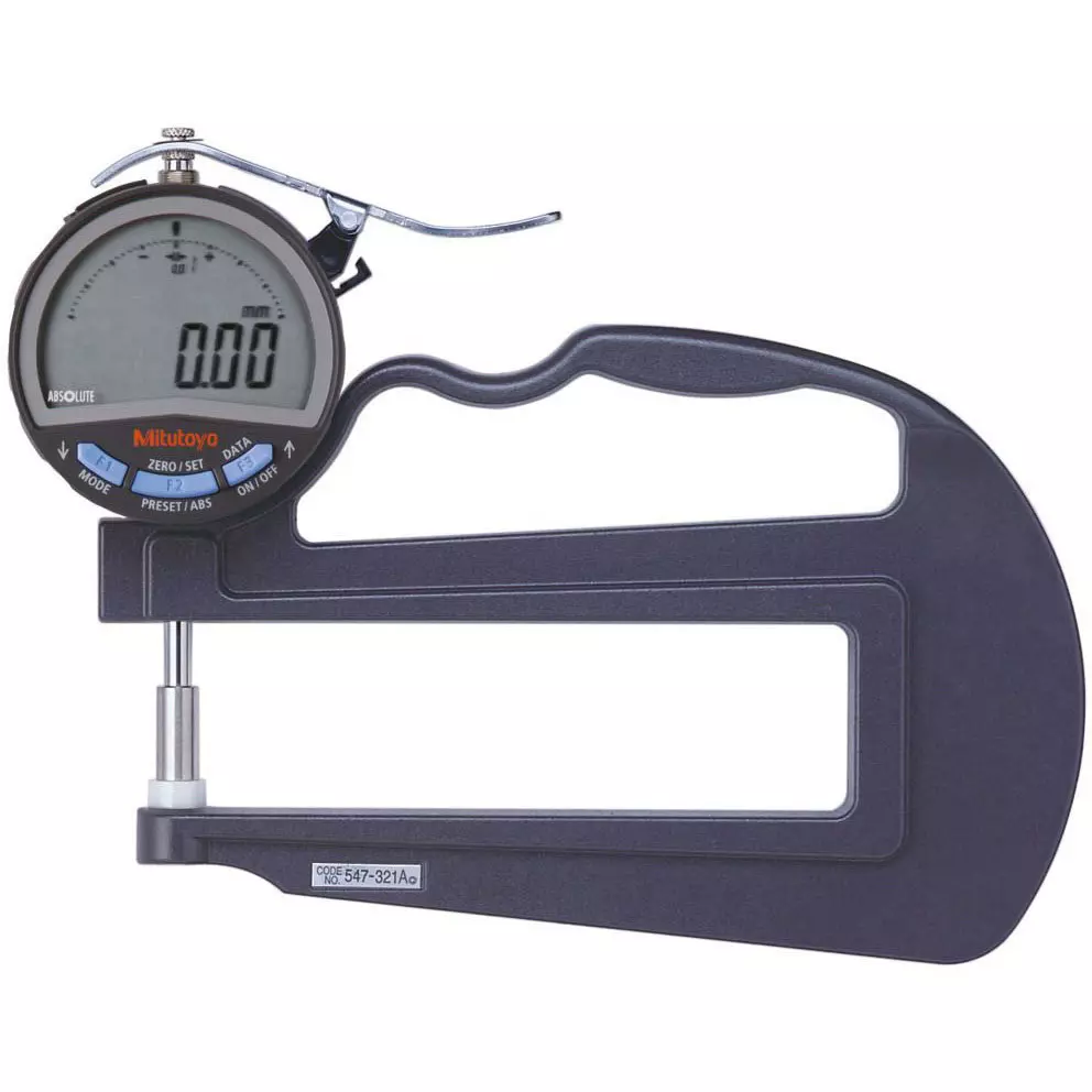 Mitutoyo Digimatic Stress Gauge + Data Logger Printer + Foot Switch Set 0 - 10 mm, 547-321A+06AGL011+DP-1VA ROGGER+937179T (1 Kit)