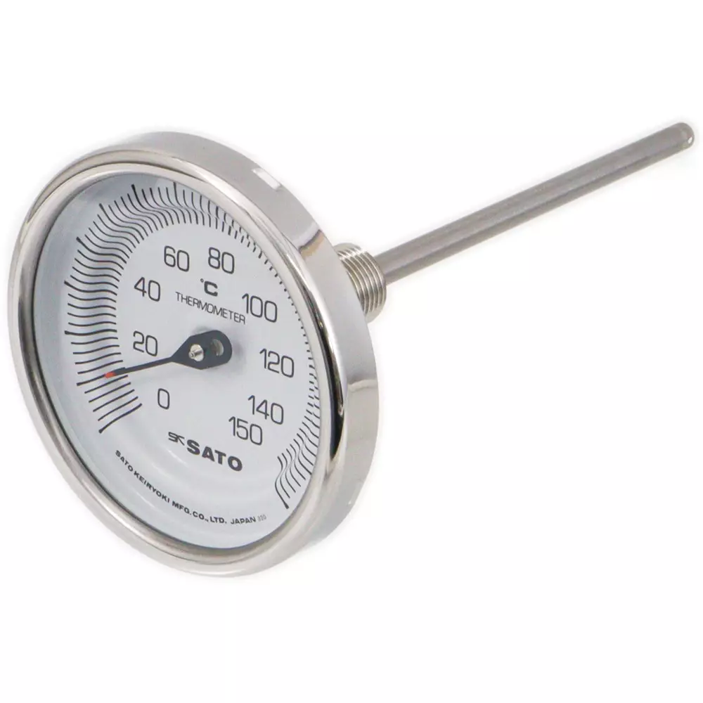 SATO KEIRYOKI Bimetal Thermometer 0 to 150 ℃ Measuring Range, BM-T-90S 0:150℃ 150L(2010-54)