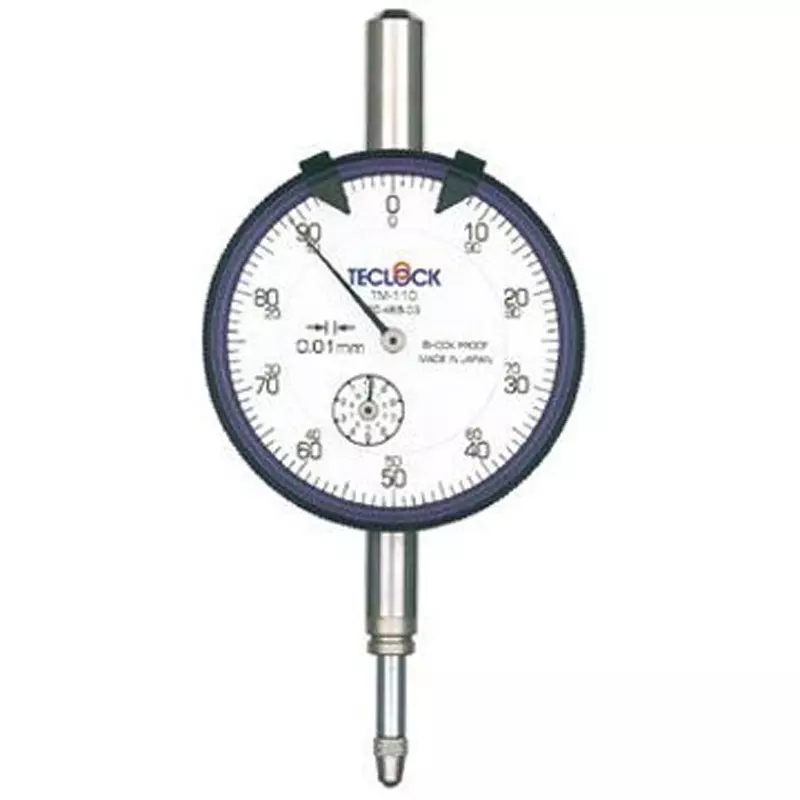 Teclock Dial Gauge 10 mm Measuring Ranges 0.01 mm Minimum Reading, TM-110-0.2-0.4