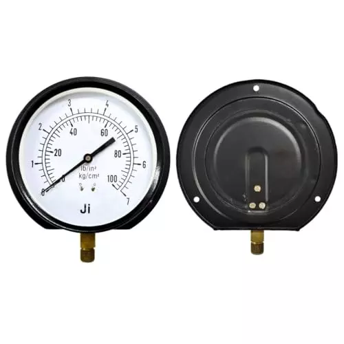 Japsin Instrumentation Commercial Pressure Gauge 0 to 7 Kg/cm² Range 150 mm (6 inch) Dial Size, JIPL-CPG-150MM-B1
