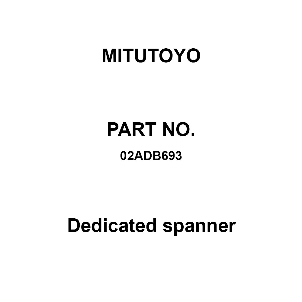 Mitutoyo Dedicated Spanner for Gauge: LG100 25/50mm, 02ADB693