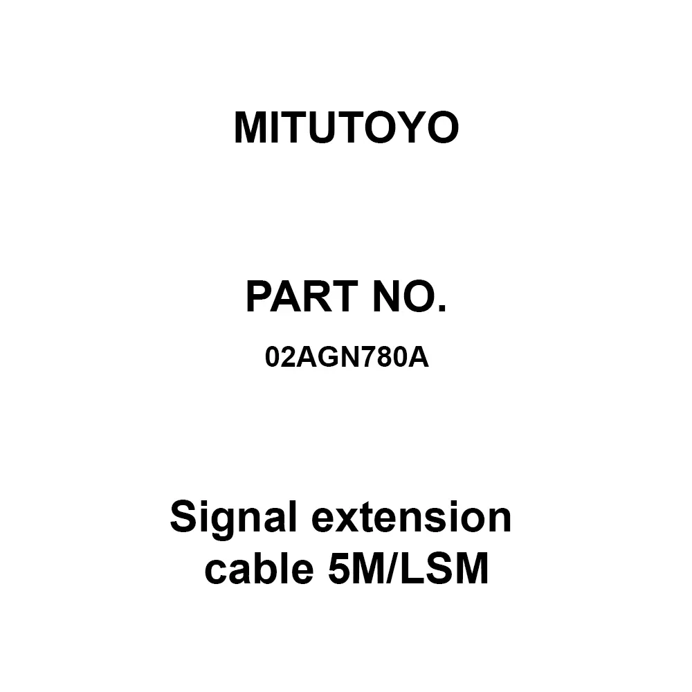 Mitutoyo Signal Extension Cable 5M/LSM Correspondence 5 m Length, 02AGN780A