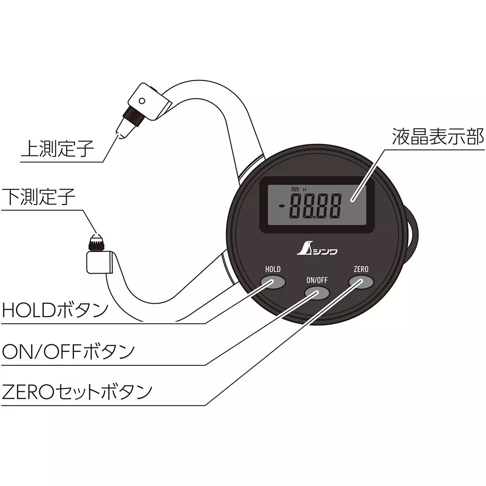 shinwa-rules-digital-caliper-gauge-oval-rod-69x90x22-mm-and-001-mm-minimum-reading-73733