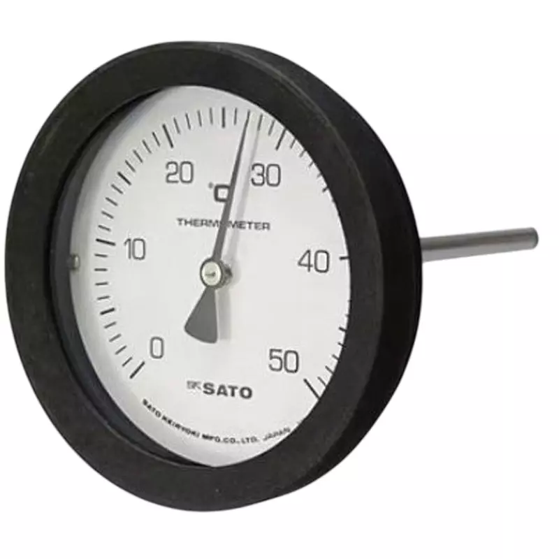 SATO KEIRYOKI Bimetal Thermometer 0 to 150 ℃ Measuring Range, BM-T-75P 0:150℃ 150L (acrylic)