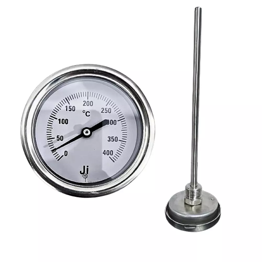 Japsin Instrumentation Bimetal Dial Thermometer Temperature Gauge 0 to 400°C Range 63 mm (2½ Inch) Dial Size, JIPL-BMT-63MM-11