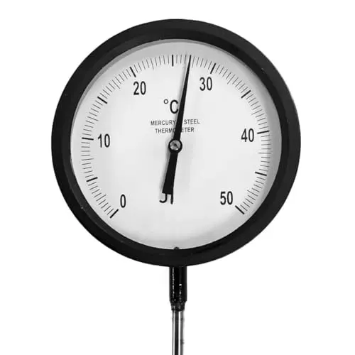 Japsin Instrumentation Bimetal Dial Thermometer Temperature Gauge 0 to 50°C Range 150 mm (6 inch) Dial Size, JIPL-BMT-150MM-B2