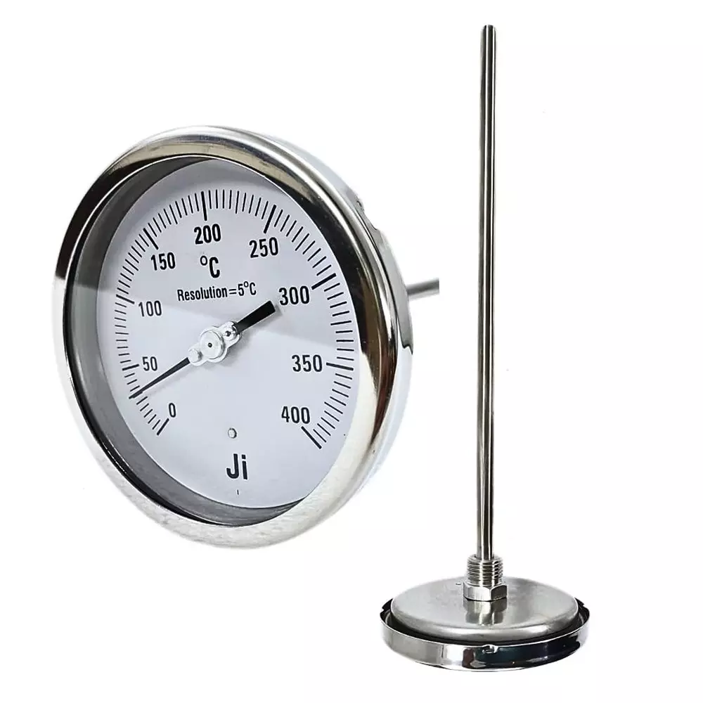 Japsin Instrumentation Bimetal Dial Thermometer Temperature Gauge 0 to 400°C Range 100 mm (4 inch) Dial Size, JIPL-BMT-100MM-7
