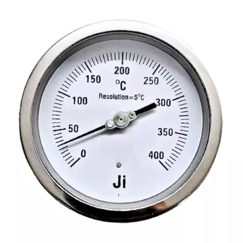 Japsin Instrumentation Bimetal Dial Thermometer Temperature Gauge 0 to 400°C Range 100 mm (4 inch) Dial Size, JIPL-BMT-100MM-7