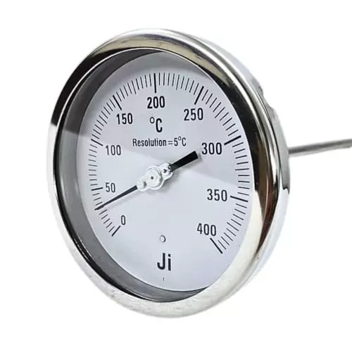 Japsin Instrumentation Bimetal Dial Thermometer Temperature Gauge 0 to 400°C Range 100 mm (4 inch) Dial Size, JIPL-BMT-100MM-7