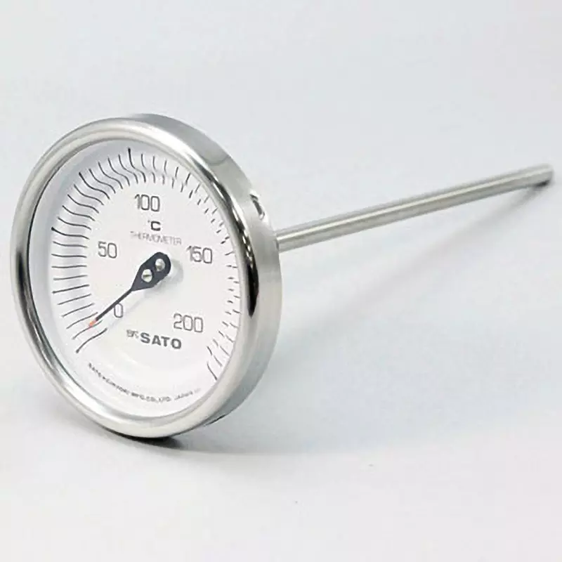 SATO KEIRYOKI Bimetal Thermometer 0 to 200 ℃ Measuring Range, BM-T-90S 0:200℃ 200L(2010-76)
